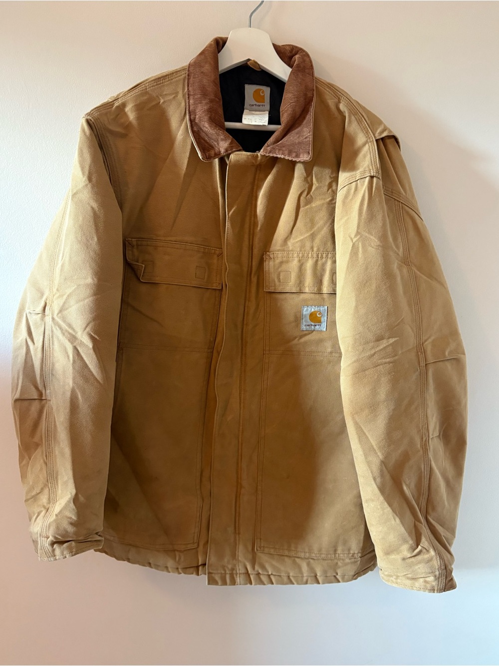Vtg Carhartt C03 BRN ARCTIC QUILT LINED CHORE Duck Canvas Jacket Size 42